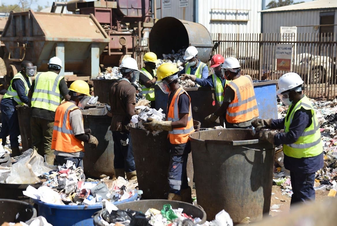 Waste management corporation performing industrial waste segregation and recovery for zero waste to landfill